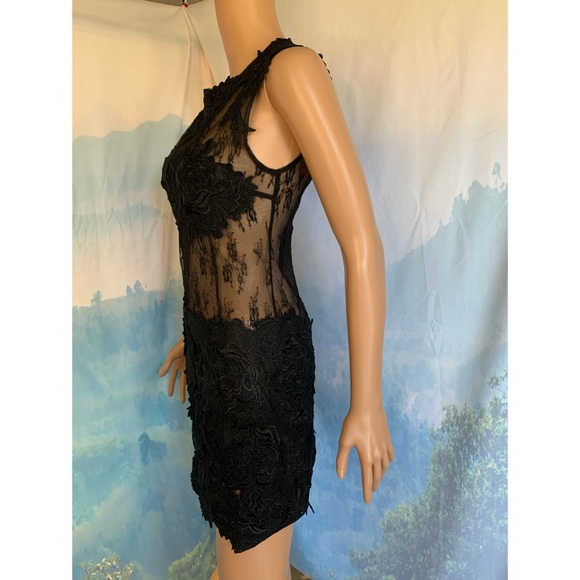 Cq by cq Black ALL Lace See-Through dress cocktail size small - Picture 9 of 15